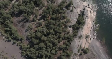 Jussaro adasının Finlandiya 'daki Jussaro, Ekenas Takımadaları Ulusal Parkı' ndaki havadan manzarası.