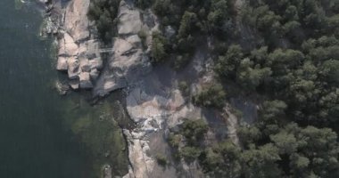 Jussaro adasının Finlandiya 'daki Jussaro, Ekenas Takımadaları Ulusal Parkı' ndaki havadan manzarası.