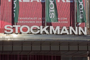 Helsinki, Finlandiya 9 Eylül. 2024, Stockmann logosu. Stockmann Fin bir perakendecidir..