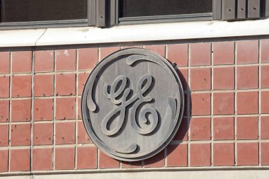 Helsinki, Finlandiya 9 Eylül. 2024: GE logosu işareti. GE General Electric, çok uluslu bir Amerikan holdingi..