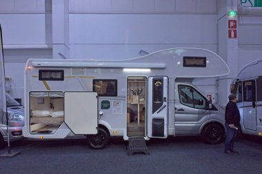 Pasila, Helsinki, Finlandiya 17 Ocak. 2025: Elliot 79 M 'yi Messukeskus Helsinki' deki 25 numaralı karavanda sergileyin (Fuar ve Kongre Merkezi)).