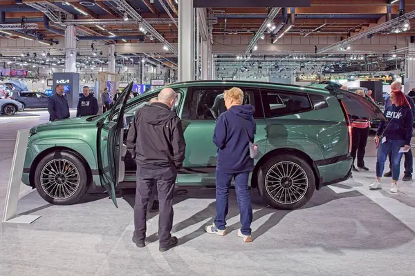 Pasila, Helsinki, Finlandiya 14 Mart. 2025: Hyundai Ioniq 9 AWD Performans Fırlatma Sürüm elektrikli otomobil AUTO 25 ve Messukeskus Helsinki Mobilite Show.