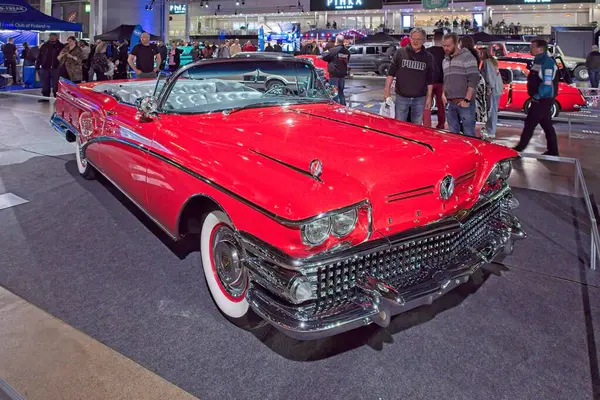 Pasila, Helsinki, Finlandiya, 4 Nisan. 2025: Buick Limited Avo (1958) Orijinal Amerikan Otomobil Fuarı ACS25 Helsinki Messukeskus Fuar ve Kongre Merkezi 'nde sergilenmektedir..