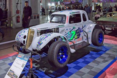 Pasila, Helsinki, Finlandiya, 4 Nisan. 2025: Efsanevi Ford -34 Coupe (2025) Orijinal Amerikan Araba Fuarı ACS25 Helsinki Messukeskus Fuar ve Kongre Merkezi 'nde sergileniyor.