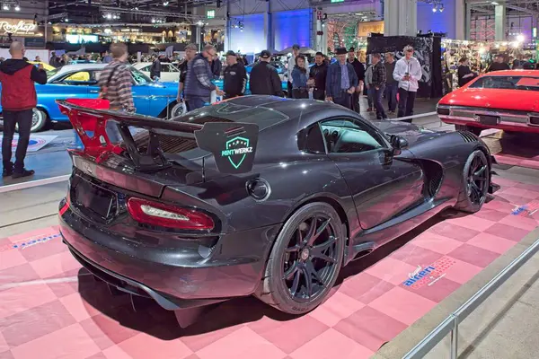 Pasila, Helsinki, Finlandiya, 4 Nisan. 2025: Dodge Viper (2014) Orijinal Amerikan Otomobil Fuarı ACS25 Helsinki Messukeskus Fuarı ve Kongre Merkezi.