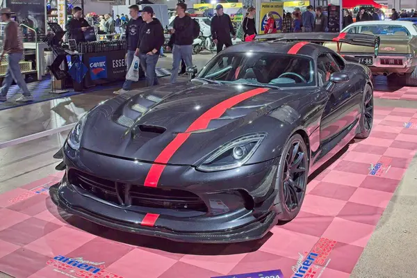 Pasila, Helsinki, Finlandiya, 4 Nisan. 2025: Dodge Viper (2014) Orijinal Amerikan Otomobil Fuarı ACS25 Helsinki Messukeskus Fuarı ve Kongre Merkezi.