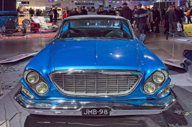 Pasila, Helsinki, Finlandiya, 4 Nisan. 2025: Chevrolet Windsor (1961) Orijinal Amerikan Araba Fuarı ACS25 Helsinki Messukeskus Fuar ve Kongre Merkezi 'nde sergilenmektedir..