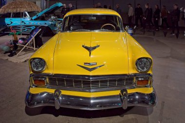 Pasila, Helsinki, Finlandiya, 4 Nisan. 2025: Chevrolet Handyman (1956) Orijinal Amerikan Araba Fuarı ACS25 Helsinki Messukeskus Fuar ve Kongre Merkezi 'nde.