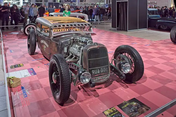 Pasila, Helsinki, Finlandiya, 4 Nisan. 2025: Ford Tudor Model-A (1931) Orijinal Amerikan Araba Fuarı ACS25 Helsinki Messukeskus Fuar ve Kongre Merkezi 'nde sergilenmektedir..