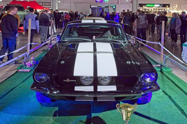 Pasila, Helsinki, Finlandiya, 4 Nisan. 2025: Ford Mustang Fastback (1967) Orijinal Amerikan Araba Fuarı ACS25 Helsinki Messukeskus Fuar ve Kongre Merkezi 'nde sergilendi.