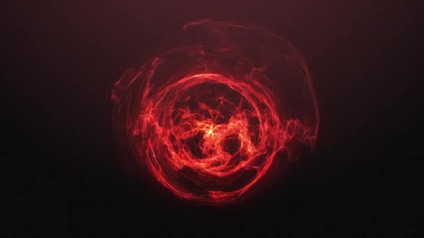 Абстрактный Красный Энергетический Шар Яркий Светящийся Волшебный Абстрактный Фон Абстрактный — стоковое видео