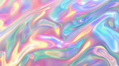 Yumuşak renkleri olan gökkuşağı renkli yanardöner holografik arkaplan.