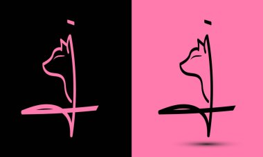 Basit ve hatırlanmaya değer logo tasarımı. Kedi kafasıyla birleştirdiğim ilk harf. Logo her şirket için iyidir ve küçük ölçekte de çalışır..