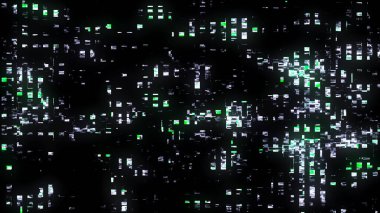 Neon desenli soyut arkaplan, dijital televizyon gürültüsü. Bilgisayar ekranı hasarı. 3d oluşturma.