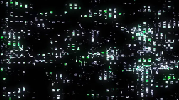 Neon desenli soyut arkaplan, dijital televizyon gürültüsü. Bilgisayar ekranı hasarı. 3d oluşturma.