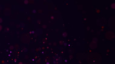 Koyu arkaplanda mavi ışık olan soyut toz parçacıkları. Hareket eden parlak noktalı bilim arkaplanı. Etkili uçan parçacıklar bokeh. 3d oluşturma.