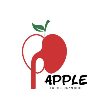 Apple vektör çizim simgesi logo şablonu