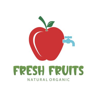 Apple vektör çizim simgesi logo şablonu