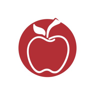 Apple vektör çizim simgesi logo şablonu