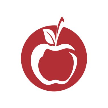 Apple vektör çizim simgesi logo şablonu