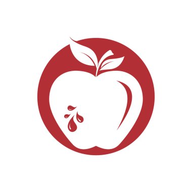 Apple vektör çizim simgesi logo şablonu
