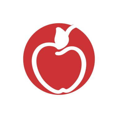 Apple vektör çizim simgesi logo şablonu