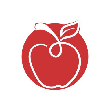 Apple vektör çizim simgesi logo şablonu