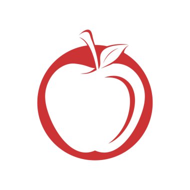 Apple vektör çizim simgesi logo şablonu