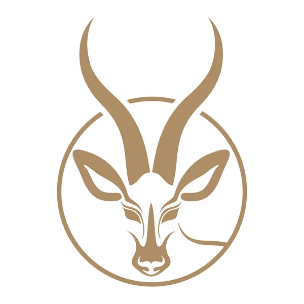 Antilop logo vektör illüstrasyonları tasarım simgesi logo şablonu