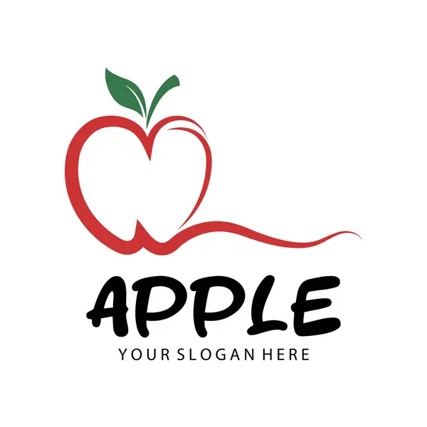 Apple vektör çizim simgesi logo şablonu