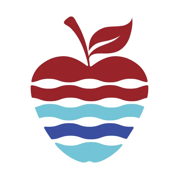 Apple logo tasarımı konsepti. Hızlı Apple Yaratıcı Teknoloji Logo şablonu. Simge simgesi