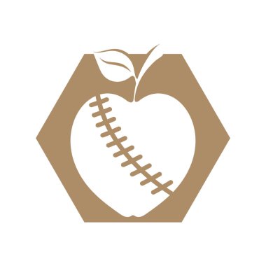 Beyaz arkaplanda basit elma vektörü resmi