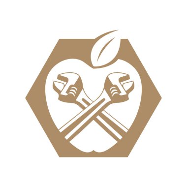 Beyaz arkaplanda basit elma vektörü resmi