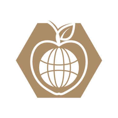 Beyaz arkaplanda basit elma vektörü resmi