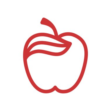 Apple vektör çizim simgesi logo şablonu