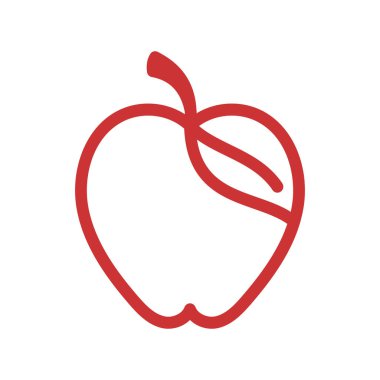 Apple vektör çizim simgesi logo şablonu