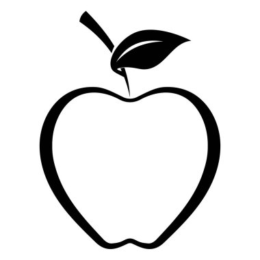 Apple vektör çizim simgesi logo şablonu