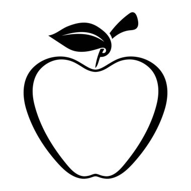 Apple vektör çizim simgesi logo şablonu