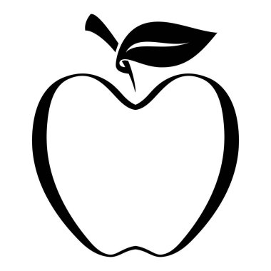 Apple vektör çizim simgesi logo şablonu