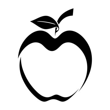 Apple vektör çizim simgesi logo şablonu