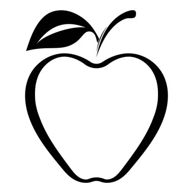 Apple vektör çizim simgesi logo şablonu