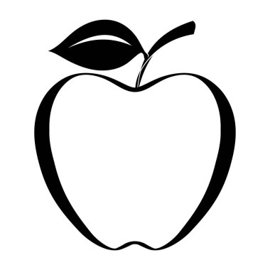Apple vektör çizim simgesi logo şablonu
