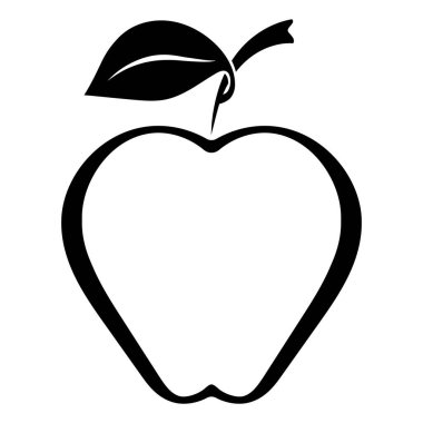 Apple vektör çizim simgesi logo şablonu