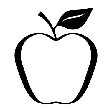 Apple vektör çizim simgesi logo şablonu