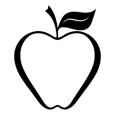 Apple vektör çizim simgesi logo şablonu