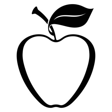 Apple vektör çizim simgesi logo şablonu