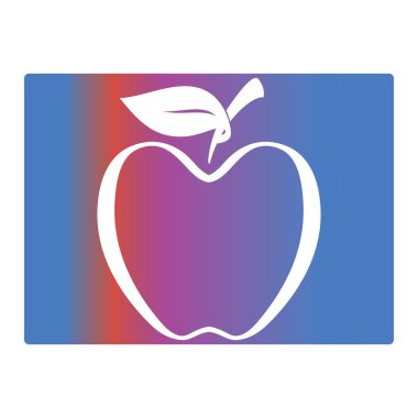 Gradyan renk elma arkaplan vektörü çizimi