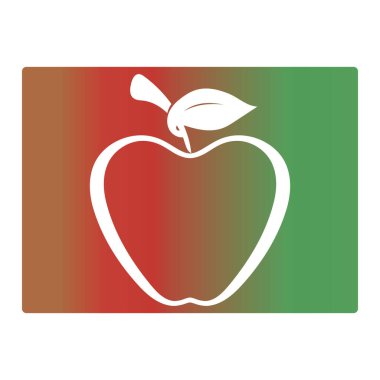 Gradyan renk elma arkaplan vektörü çizimi