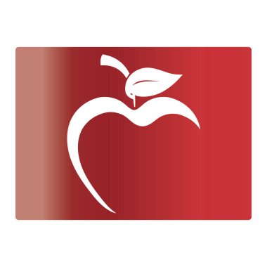 Gradyan renk elma arkaplan vektörü çizimi