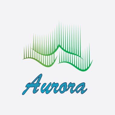 Aurora logo vektör illüstrasyonları tasarım simgesi şablonu